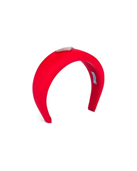 red prada headband|farfetch Prada headband.